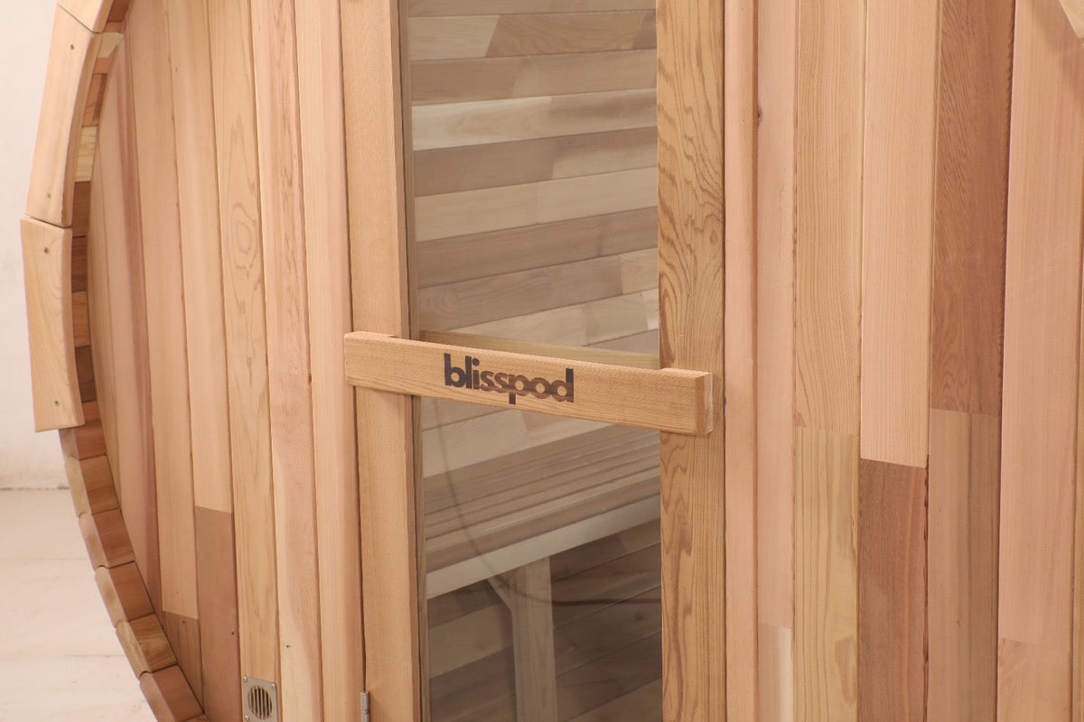 Blisspod Prague | Sauna tonneau extérieur en cèdre rouge | 4 à 6 personnes