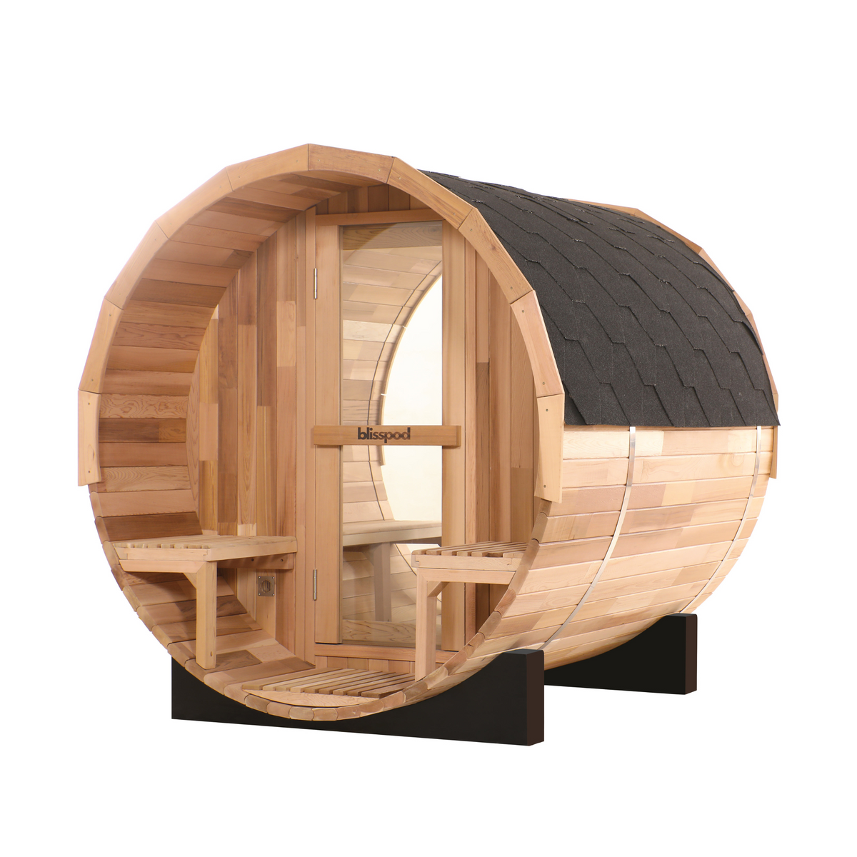 Blisspod Prague | Sauna tonneau extérieur avec porche | 2 à 4 ou 4 à 6 personnes