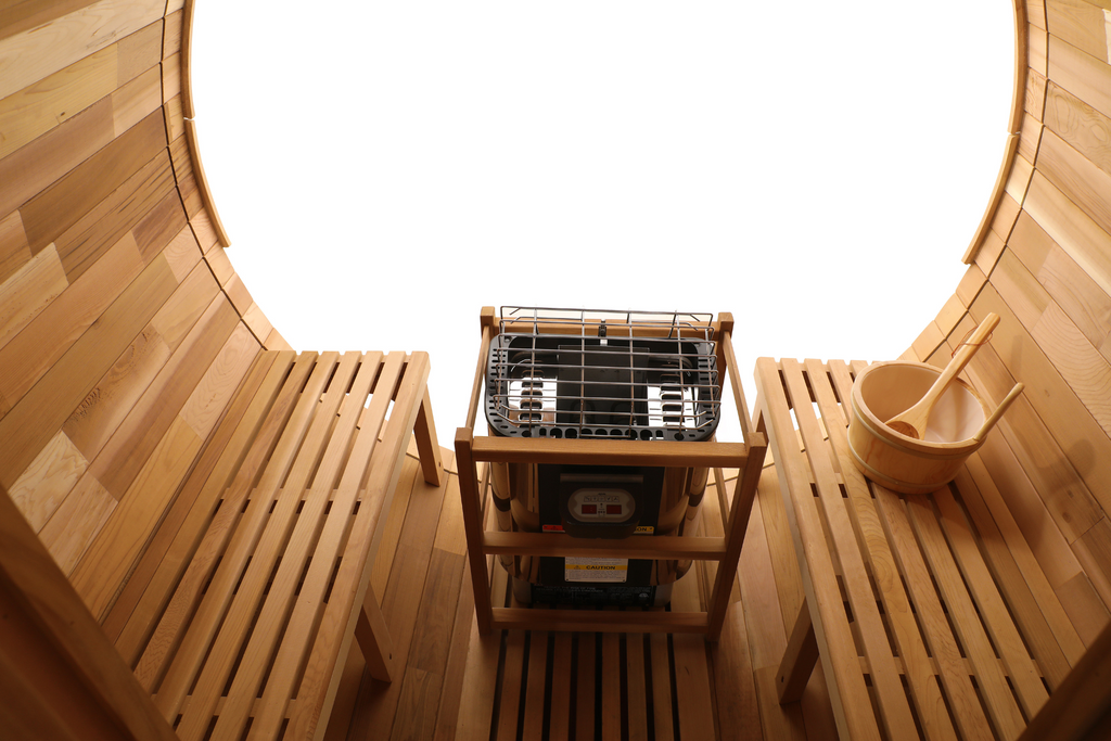 Blisspod Prague | Sauna tonneau extérieur en cèdre rouge | 4 à 6 personnes