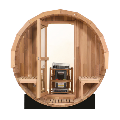 Blisspod Prague | Sauna tonneau extérieur avec porche | 2 à 4 ou 4 à 6 personnes