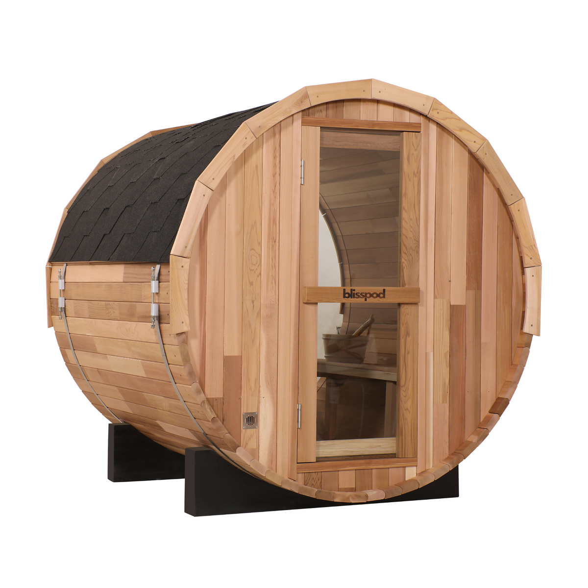 Blisspod Prague | Sauna tonneau extérieur en cèdre rouge | 4 à 6 personnes